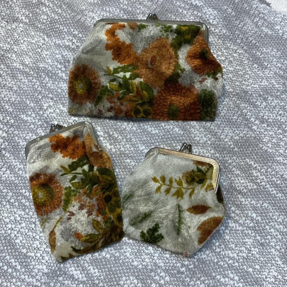 Handmade Floral Velvet Coin Purses